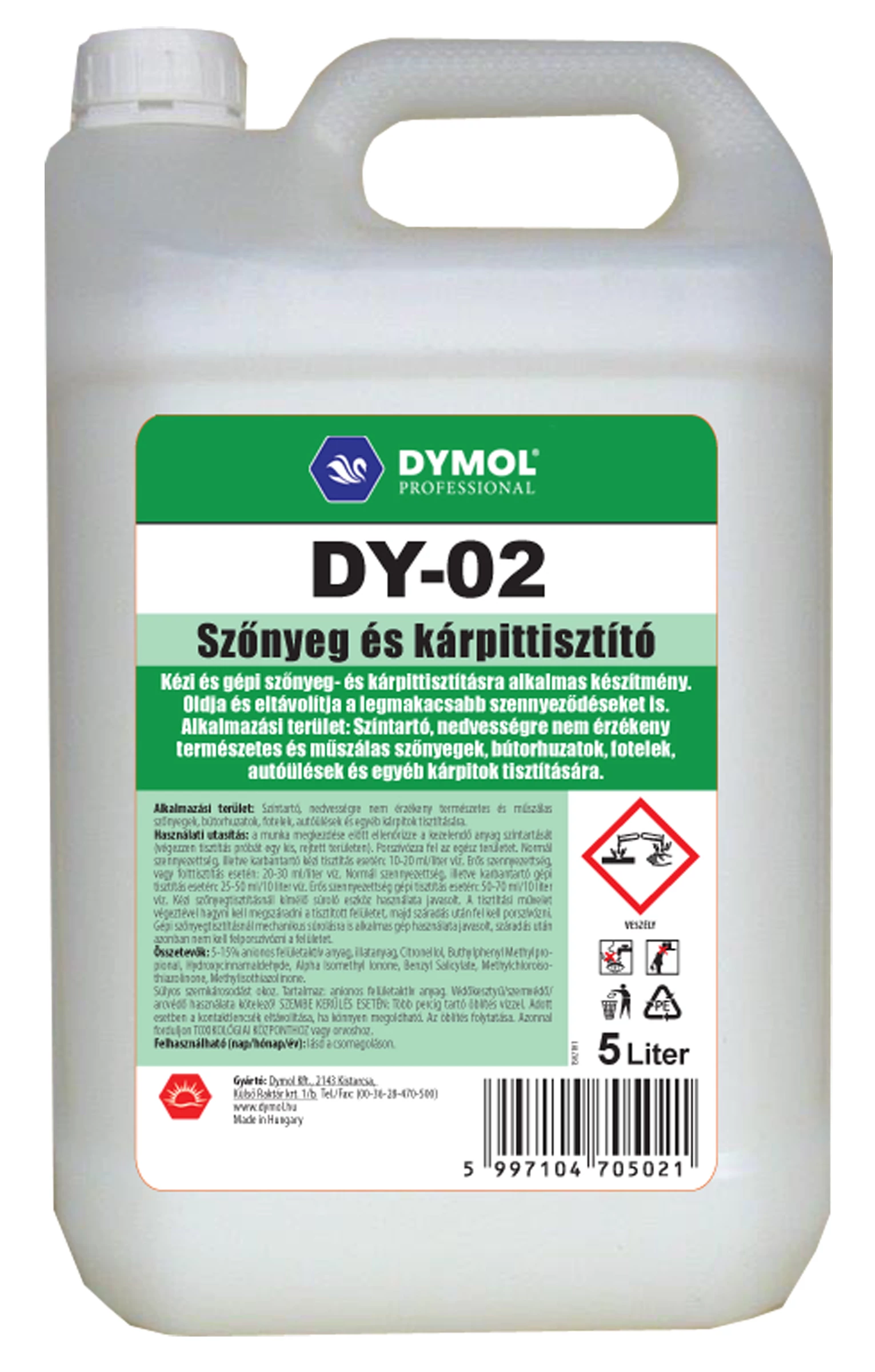 DY-02 Szőnyegtisztító koncentrátum 5000ml
