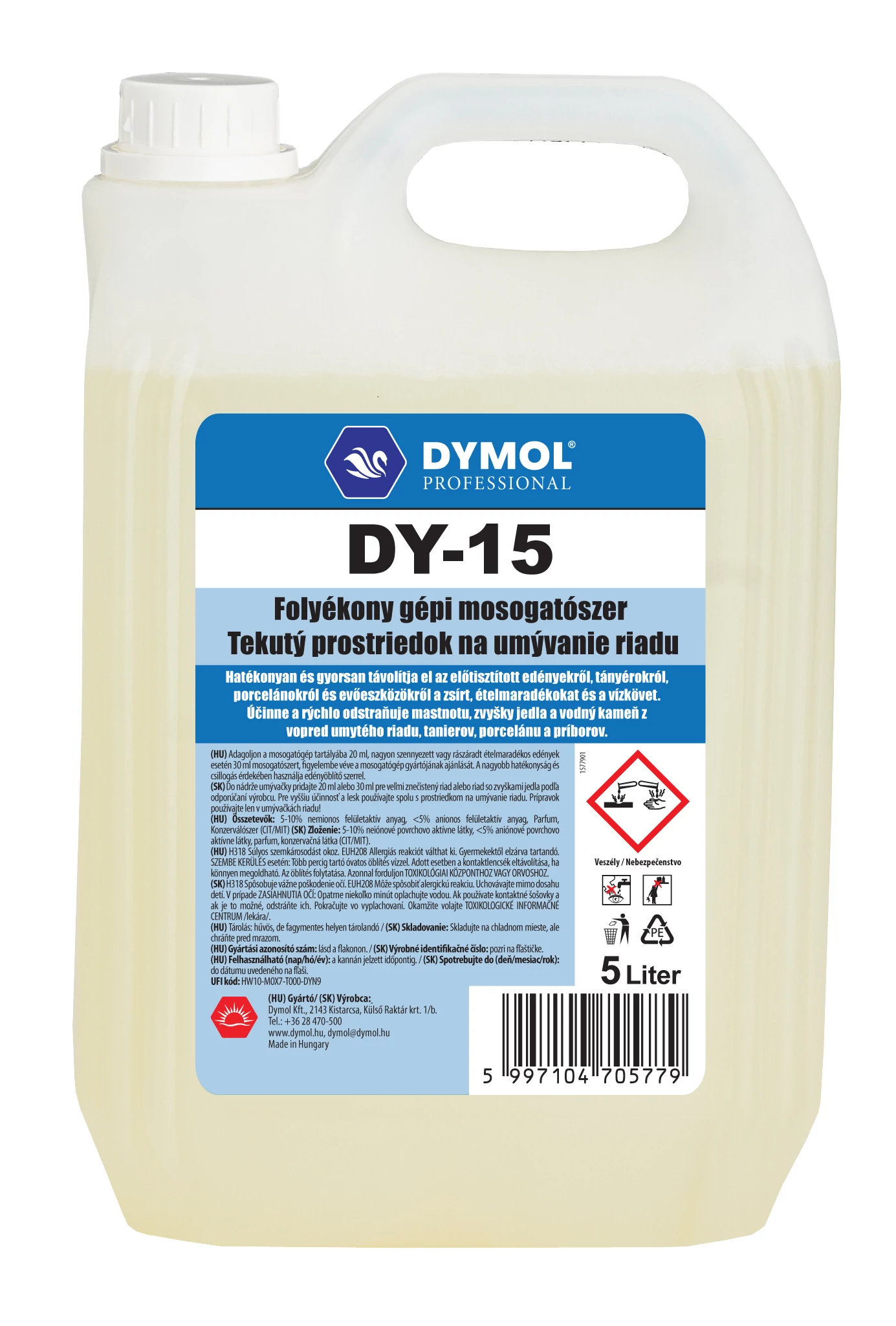 DY-15 Folyékony gépi mosogatószer 5000ml