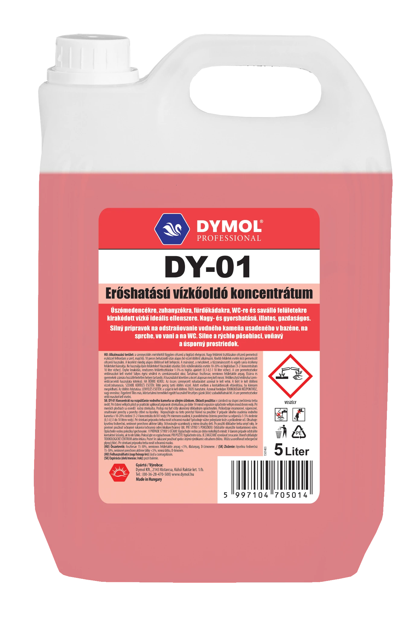 DY-01 Erős hatású vízkőoldó 5000 ml