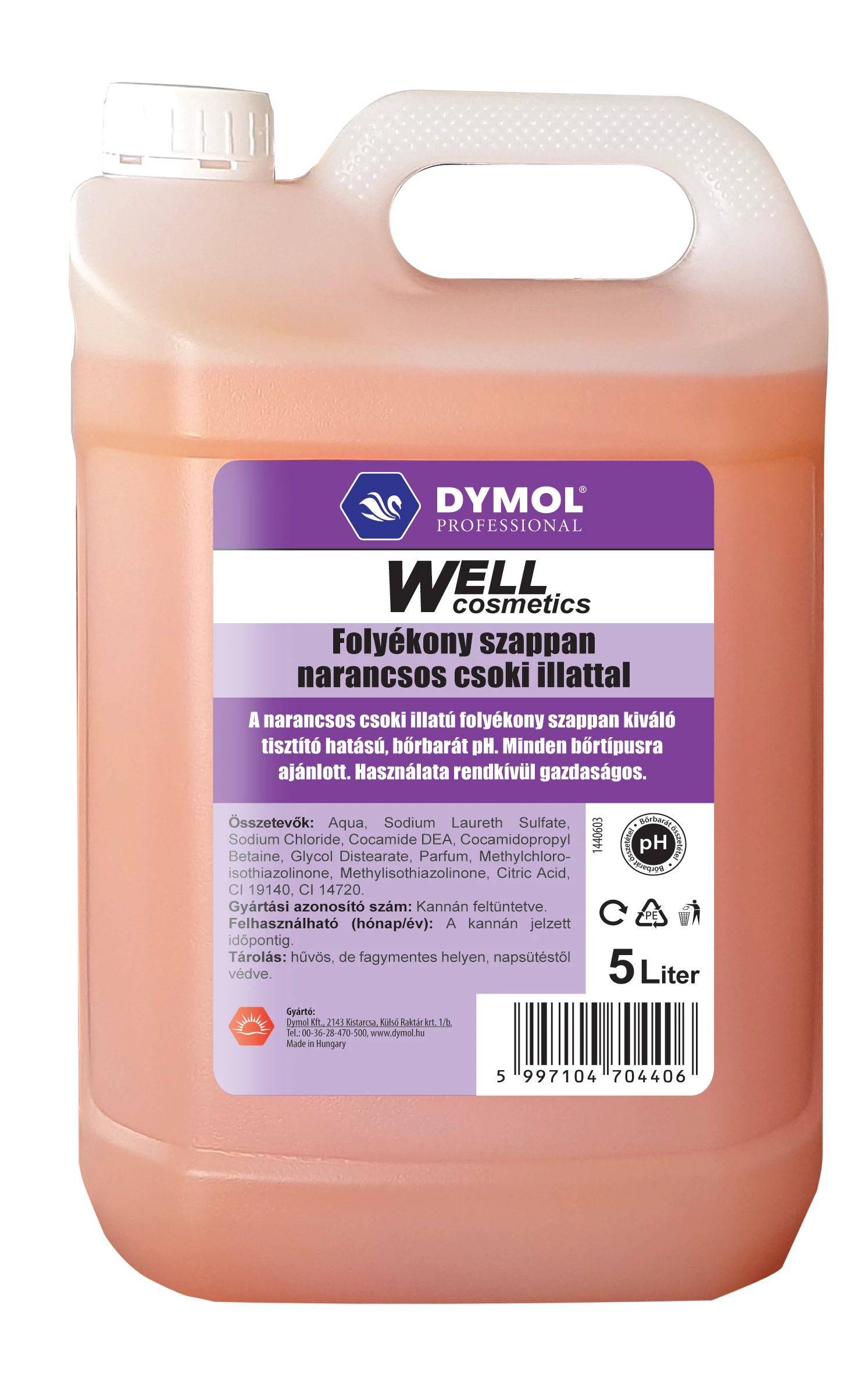 Well folyékony szappan narancsos-csoki 5000ml